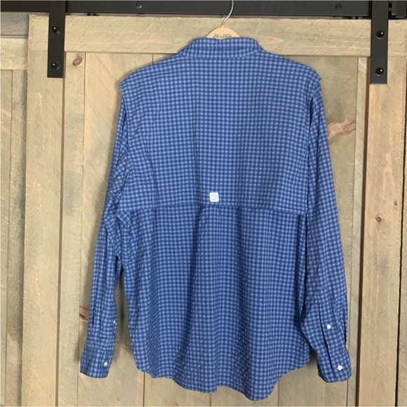 Vineyard Vines blue check Harbor long sleeve shirt Size XL - Picture 3 of 13